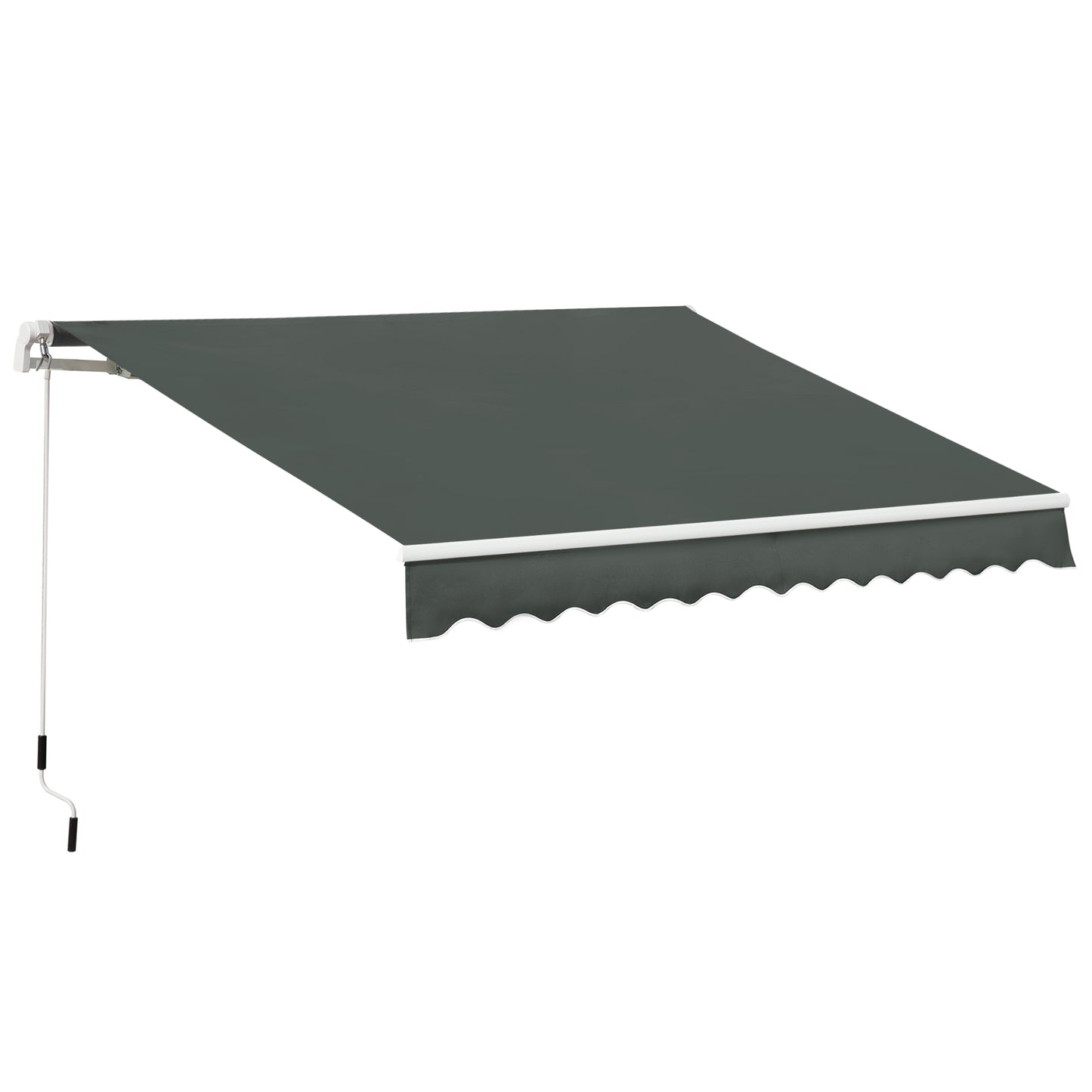 Photo of Outsunny 3.5M x 2.5M Manual Awning Canopy Retractable Sun Shade Shelter for Garden Patio in Patio colour on a white background