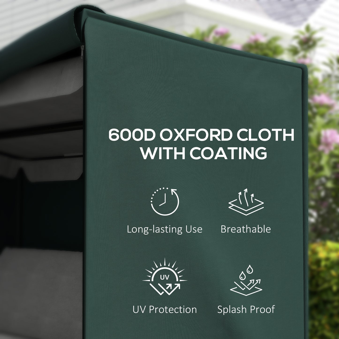 Outsunny 152 x 177cm Three-Seater Swing Chair Protective Cover Green
