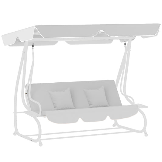 Photo of Outsunny 145 x 200Wcm Swing Chair Canopy Replacement - Light Grey in Grey colour on a white background
