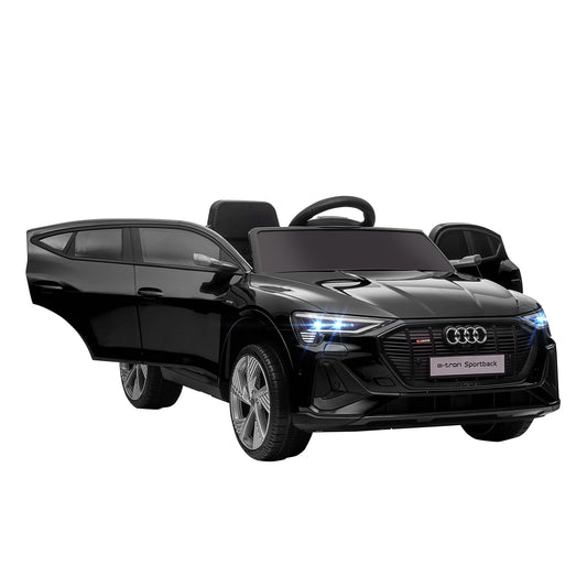Photo of HOMCOM Audi E-tron Licensed 12V Kids Electric Ride on, Electric Car for Kids, with Parental Remote, Music Lights MP3, Suspension Wheels, for 3-5 Years, Black in Black colour on a white background