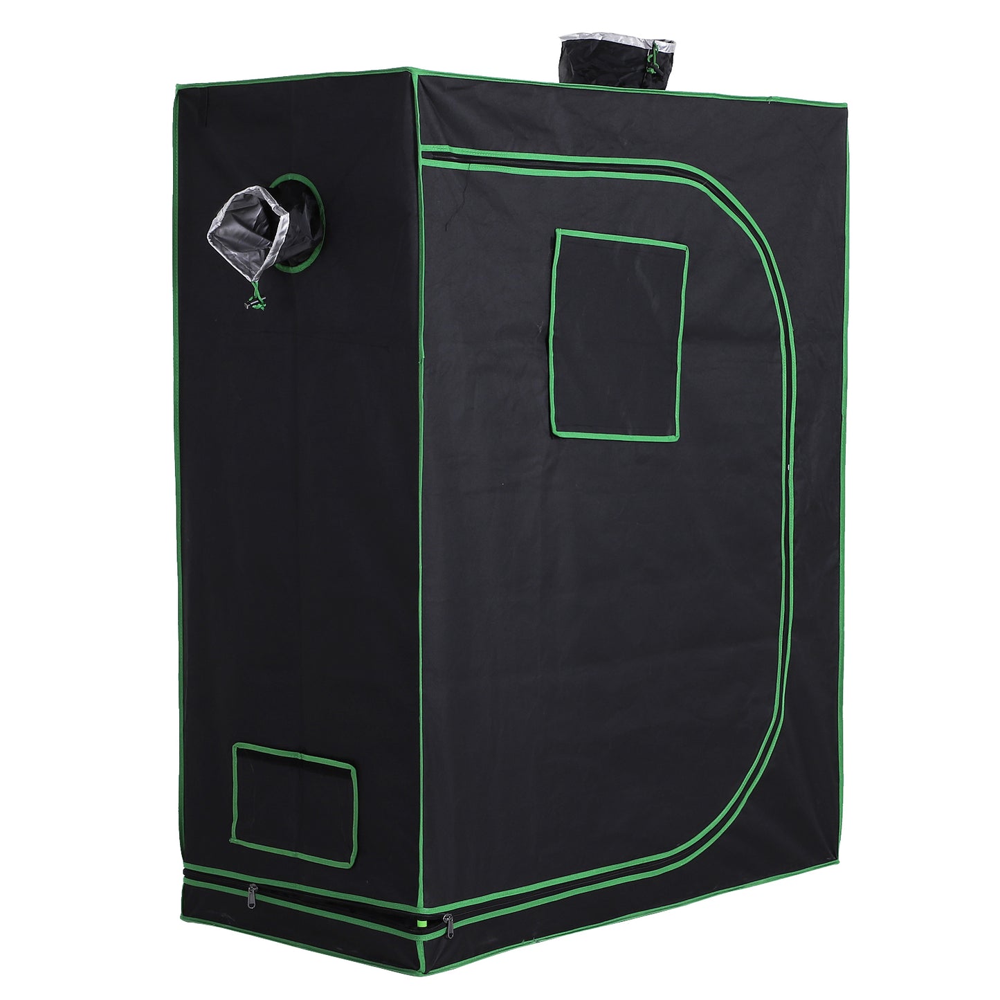 Photo of Outsunny Grow Tent Reflective Mylar Hydroponic with Adjustable Vents and Floor Tray for Indoor Plant Growing, 120 x 60 x 150 cm (47" x 23.5" W x 59") in 59") colour on a white background