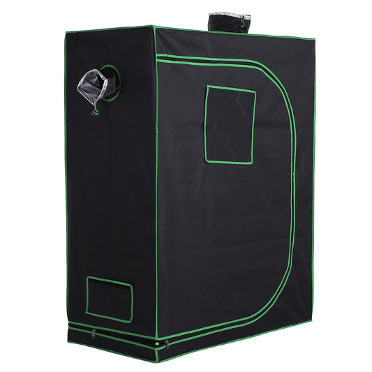 Photo of Outsunny Grow Tent Reflective Mylar Hydroponic with Adjustable Vents and Floor Tray for Indoor Plant Growing, 120 x 60 x 150 cm (47" x 23.5" W x 59") in 59") colour on a white background