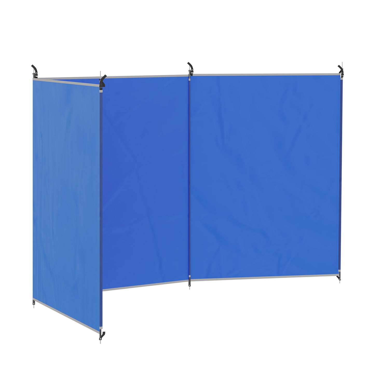 Photo of Outsunny Camping Windbreak, Foldable Portable Wind Blocker w/ Carry Bag and Steel Poles, Beach Sun Screen Shelter Privacy Wall, 450cm x 150cm in 150cm colour on a white background