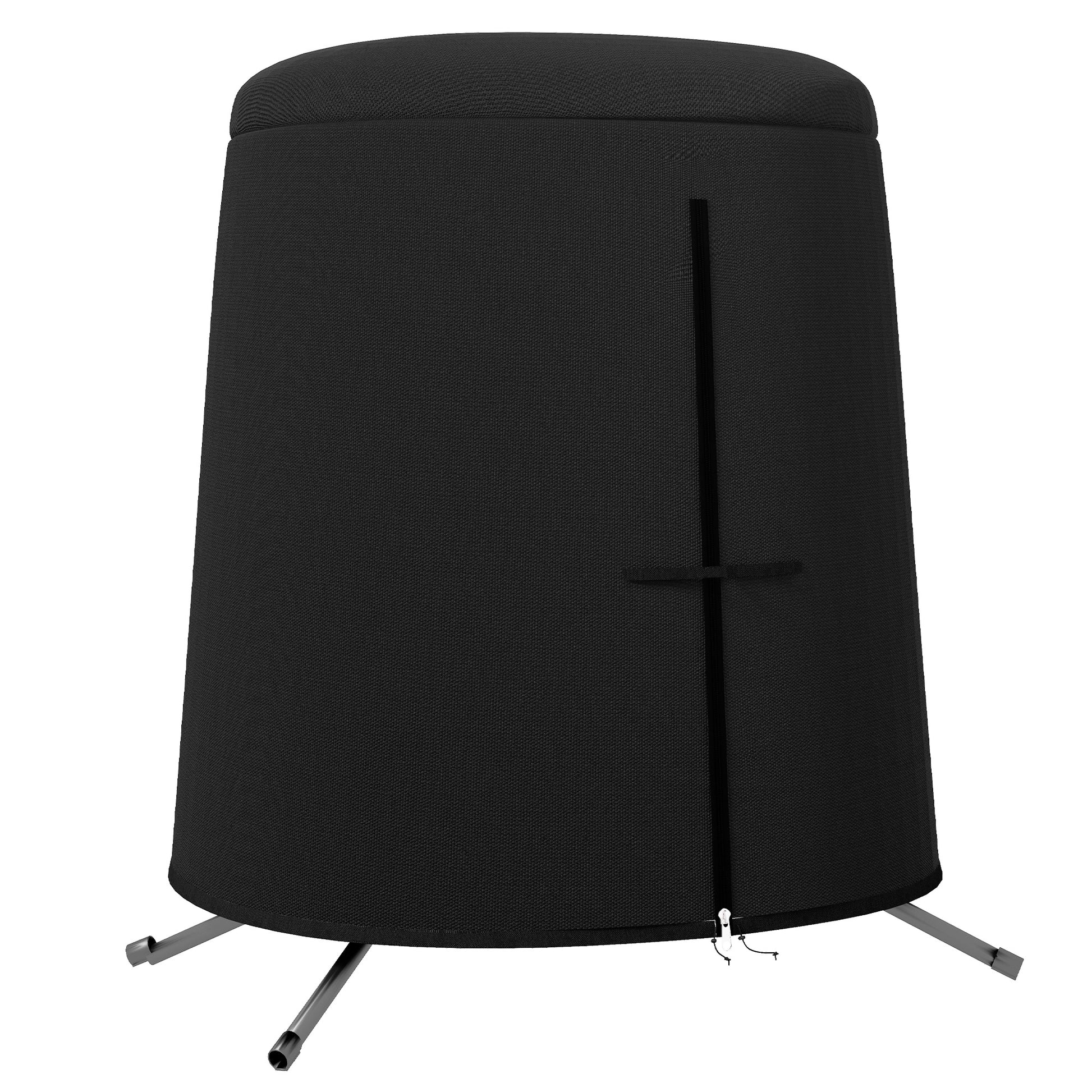 Photo of Outsunny 196 x 230 cm Hanging Egg Chair Protective Cover - Black in Black colour on a white background