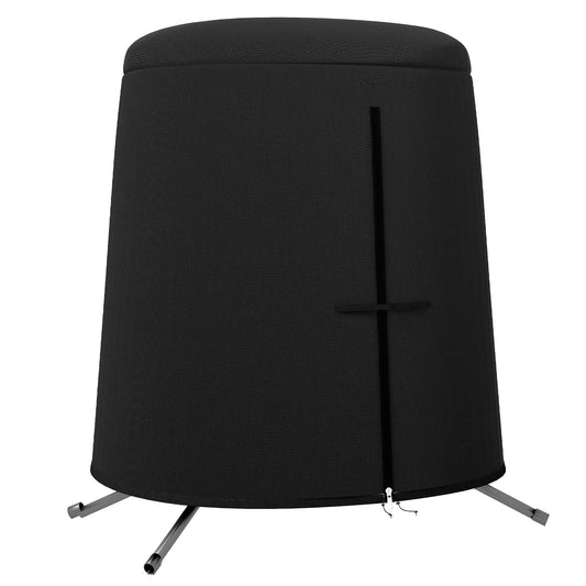 Photo of Outsunny 196 x 230 cm Hanging Egg Chair Protective Cover - Black in Black colour on a white background