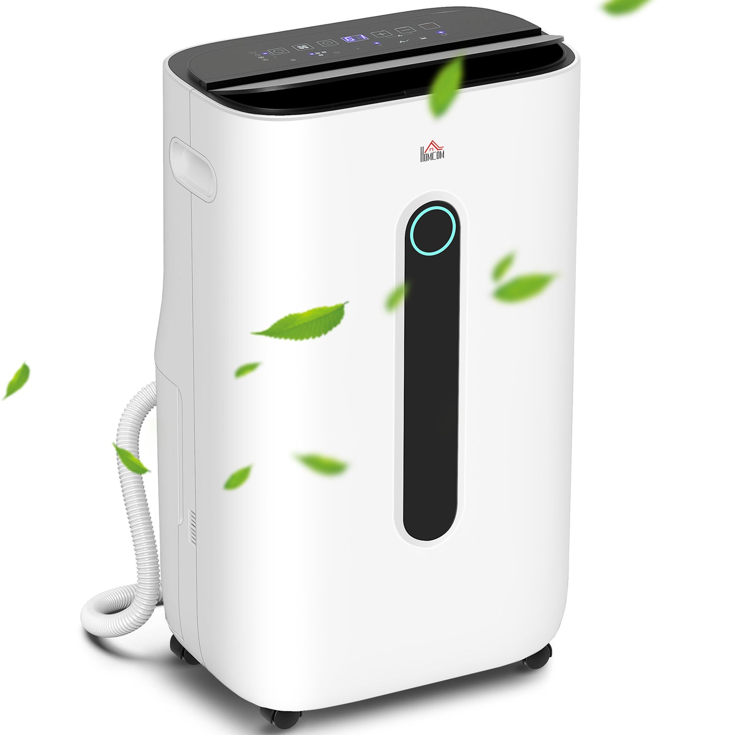 Photo of HOMCOM 6500mL Portable Dehumidifier with Air Purifier Filter, 24H Timer, 4 Modes, 22L/Day, for Home Laundry Basement in Basement colour on a white background