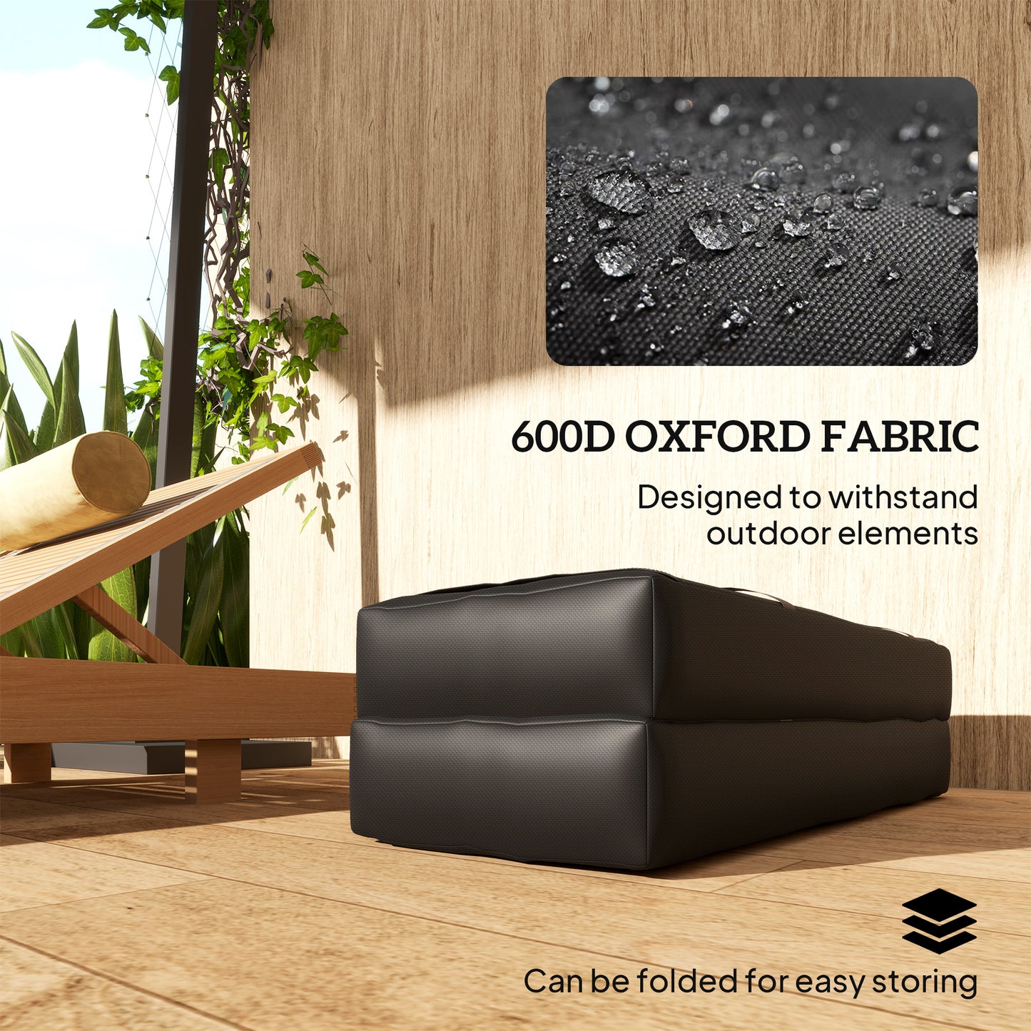 Outsunny Parasol Weights Set of 4, Parasol Base Weights Bags, 25kg Fillable Sandbag Weights with Handles, Cantilever Umbrella Base Weights, Black