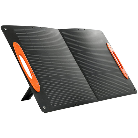 Photo of HOMCOM 100W Portable Solar Panel, Foldable Solar Charger with USB-A & USB-C Fast Charging Output, IP67 Waterproof for Mobile Phone Power Bank Flashlight Fans Camping Backpacking Hiking in Hiking colour on a white background