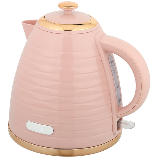 Photo of HOMCOM 3kW Rapid Boil Honeycomb Kettle - Pink in Pink colour on a white background