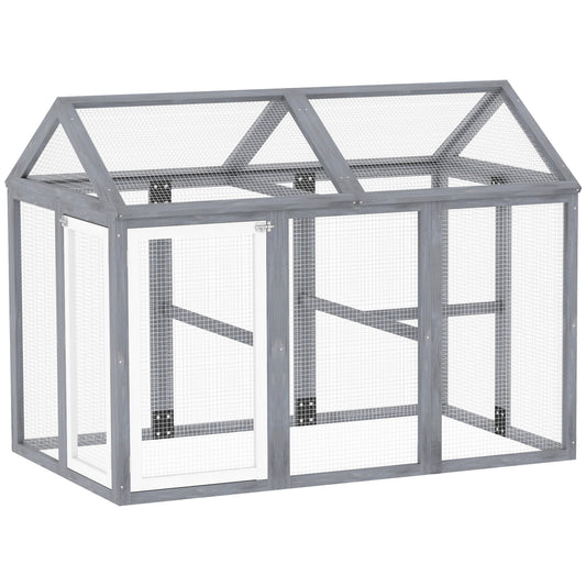 Photo of PawHut Large Chicken Run, Wooden Chicken coop, with Combinable Design - Wood Effect in Effect colour on a white background