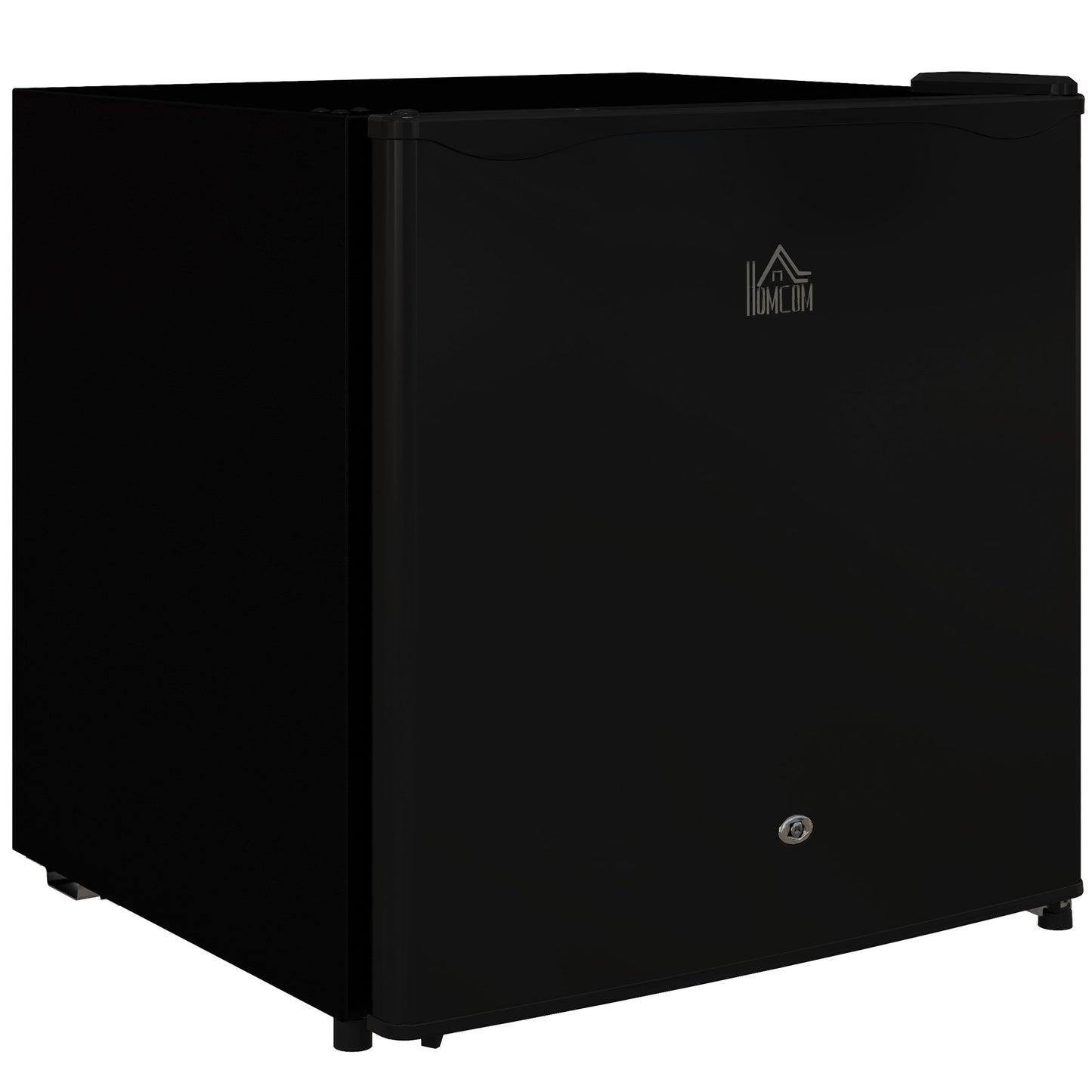 Photo of HOMCOM 46 Litre Lockable Countertop Fridge - Black in Black colour on a white background