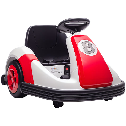 Photo of AIYAPLAY Kids Bumper Car with 360-Degree Rotation, 6V Electric Ride On Car with Music and Horn for 3-8 Years Old, Red in Red colour on a white background