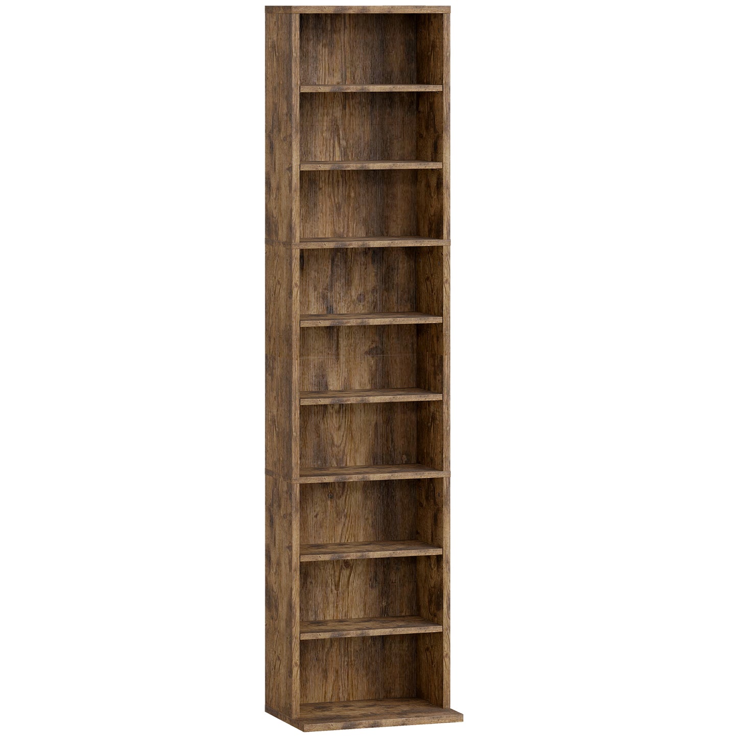 Photo of HOMCOM 260 Narrow CD Storage Unit - Rustic Brown in Brown colour on a white background