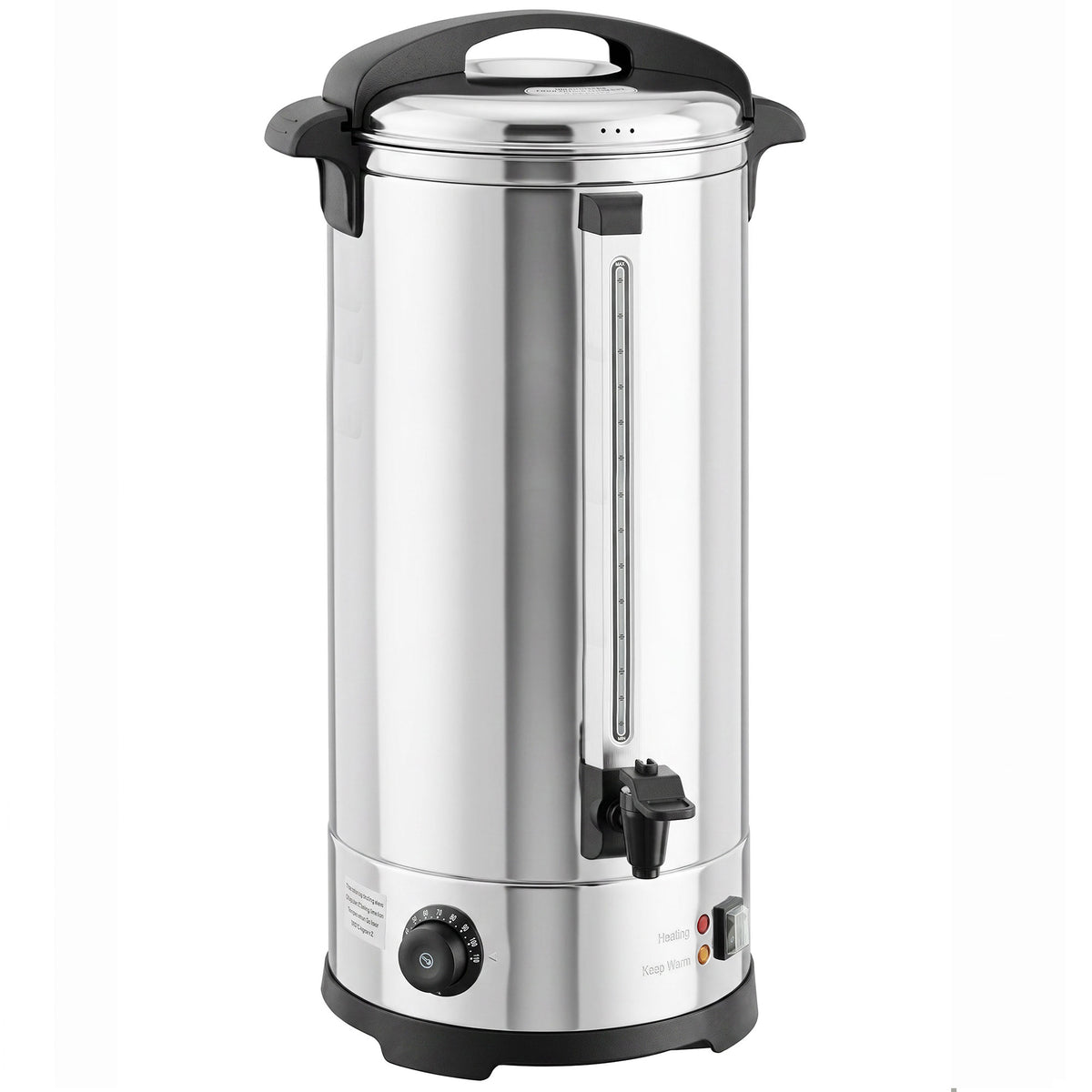 Photo of HOMCOM 24L Catering Urn, 2500W Stainless Steel Hot Water Boiler Dispenser with Thermostat, Keep Warm Function and Easy Pour Tap in Tap colour on a white background