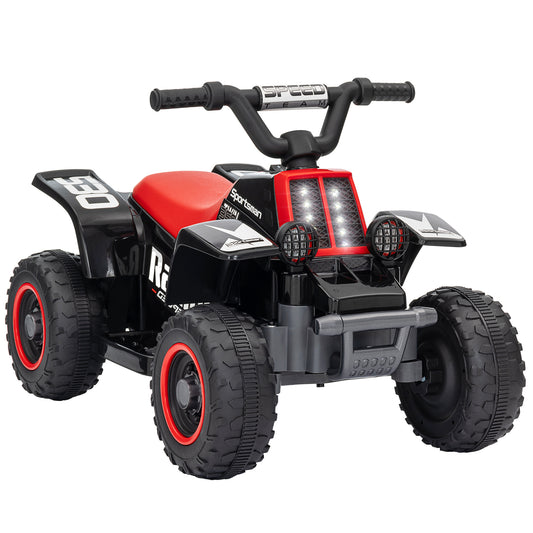 Photo of AIYAPLAY 6V Electric Quad Bike for Kids, Ride On ATV w/ Forward/Reverse, Headlights, for Ages 18-36 Months, Black in Black colour on a white background