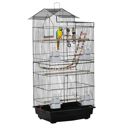 Photo of PawHut Bird Cage for Budgies, Finches, Canaries w/ Accessories, Toys, Tray in Tray colour on a white background