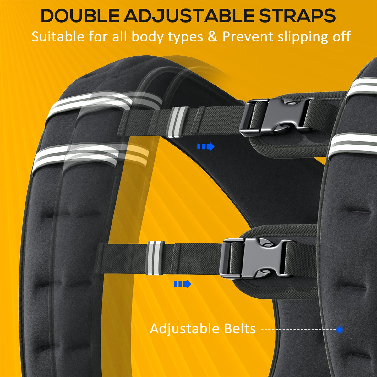 HOMCOM weighted vest with two adjustable buckle straps