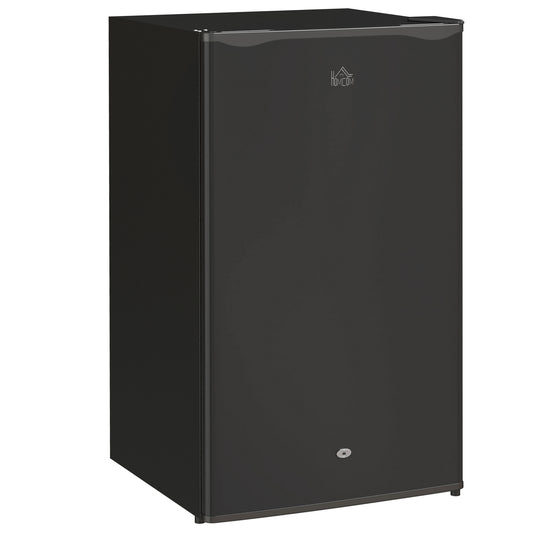 Photo of HOMCOM 91L Freestanding Under-Counter Fridge with Lock - Black in Black colour on a white background