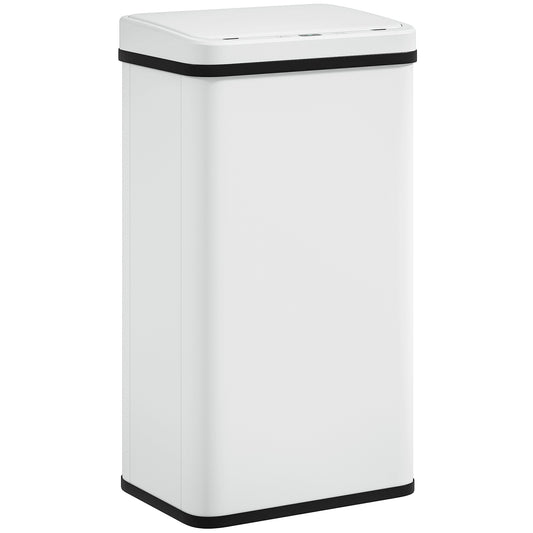 Photo of HOMCOM 50L Sensor Bin with Soft-Close Lid, Stainless Steel Automatic Touchless Motion Sensor Kitchen Bin, White in White colour on a white background