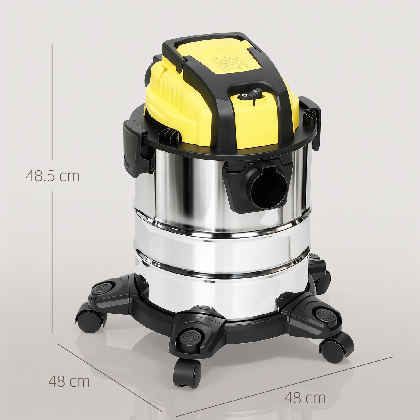 HOMCOM Wet and Dry Vacuum Cleaner, 1200W 20L Wet & Dry Vacuum Cleaner w/ Blower, Triple Filters for Workshop, Home, Carpet