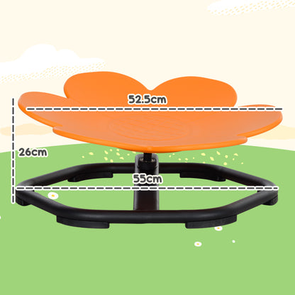 AIYAPLAY orange spinning chair, 52.5 cm wide and 26 cm high, with a 55 cm base