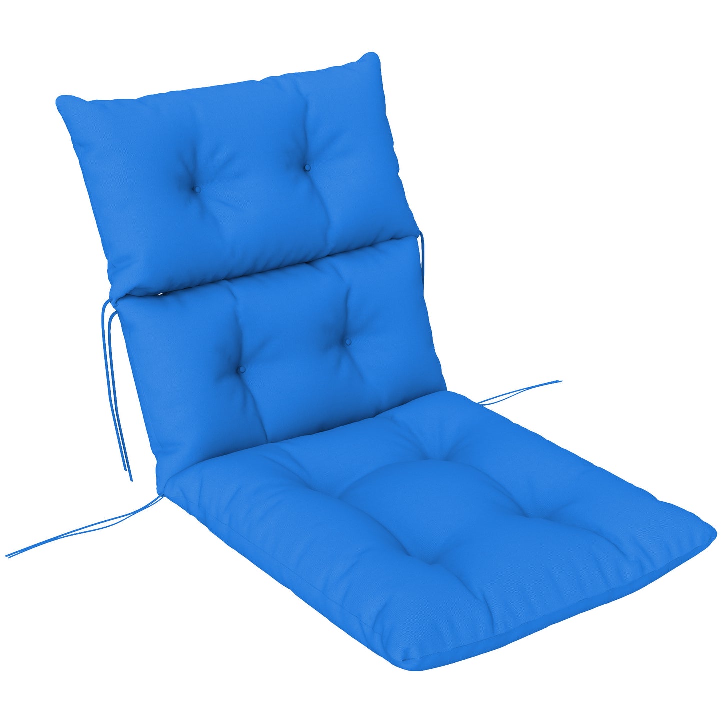 Photo of Outsunny 115 x 56cm Rocking Chair Padded Seat Cushion - Blue in Blue colour on a white background