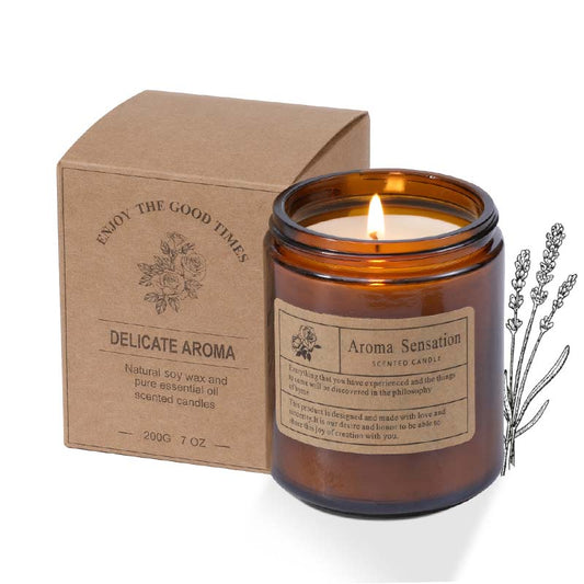 Home Goods Aromatherapy Candle Set (x5) - Clean-Burn Soy Wax - Calming Scent
