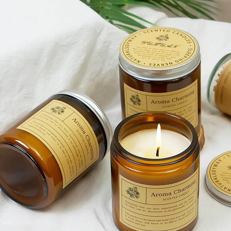 Home Goods Aromatherapy Candle Set (x5) - Clean-Burn Soy Wax - Calming Scent