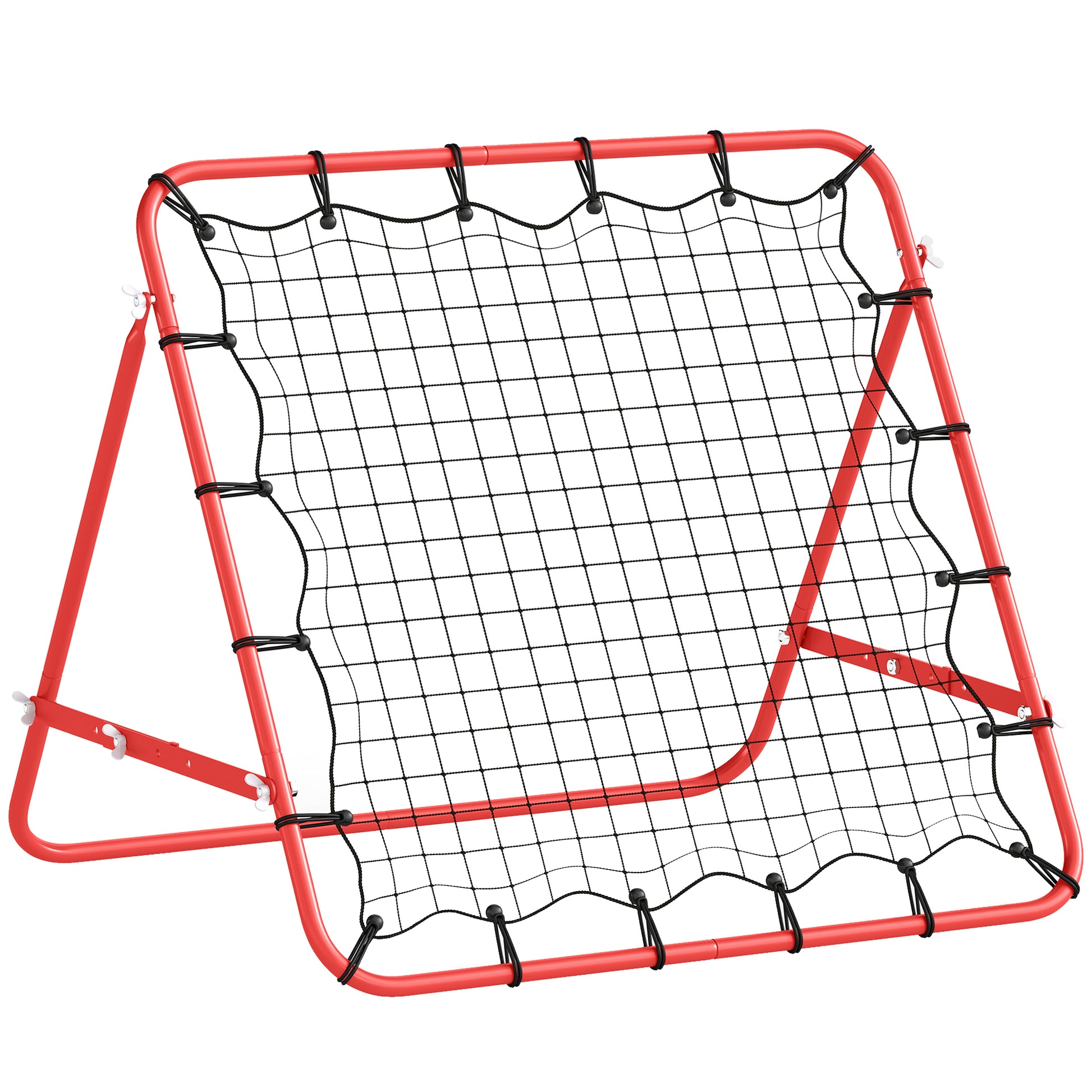 Photo of HOMCOM Rebounder Net, Practise Kickback Goal, for Teens, Adults Training - Red in Red colour on a white background