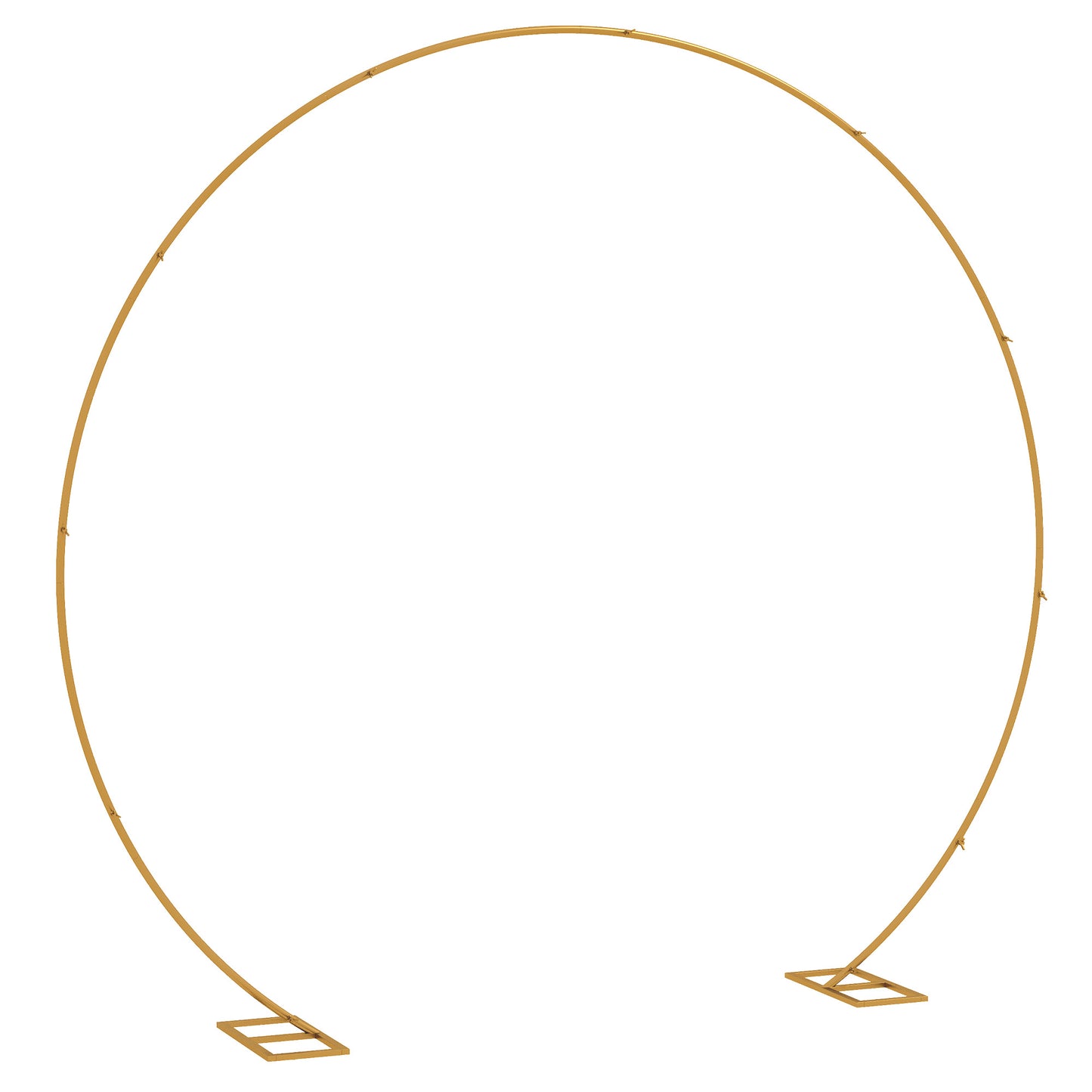 Photo of Outsunny 280cm Gold Backdrop Stand, Round Metal Wedding Arch for Birthday Party, Bridal Shower, Graduation, Ceremony in Ceremony colour on a white background