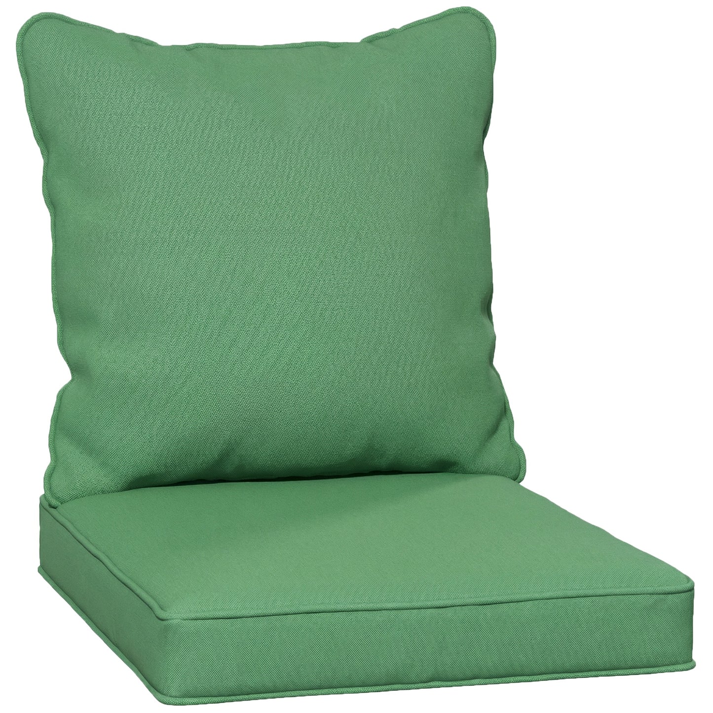 Photo of Outsunny Seat and Back Padded Cushion Set, CUSHION ONLY - Green in Green colour on a white background