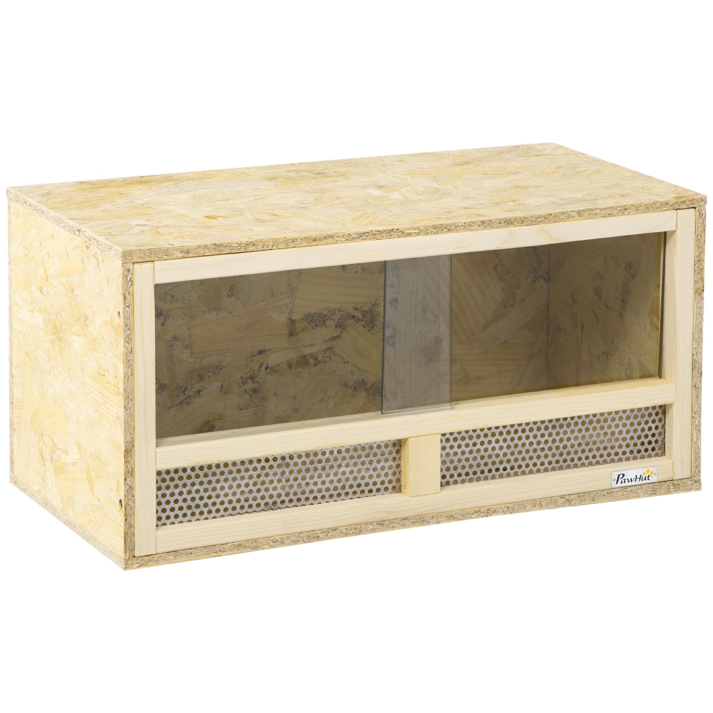 Photo of PawHut Reptile Terrarium Vivarium Habitat w/ Transparent Sliding Doors, Breathable Mesh, for Lizards, Horned Frogs, Snakes and Chameleons, 60 x 29.5 x 29.5cm in 29.5cm colour on a white background