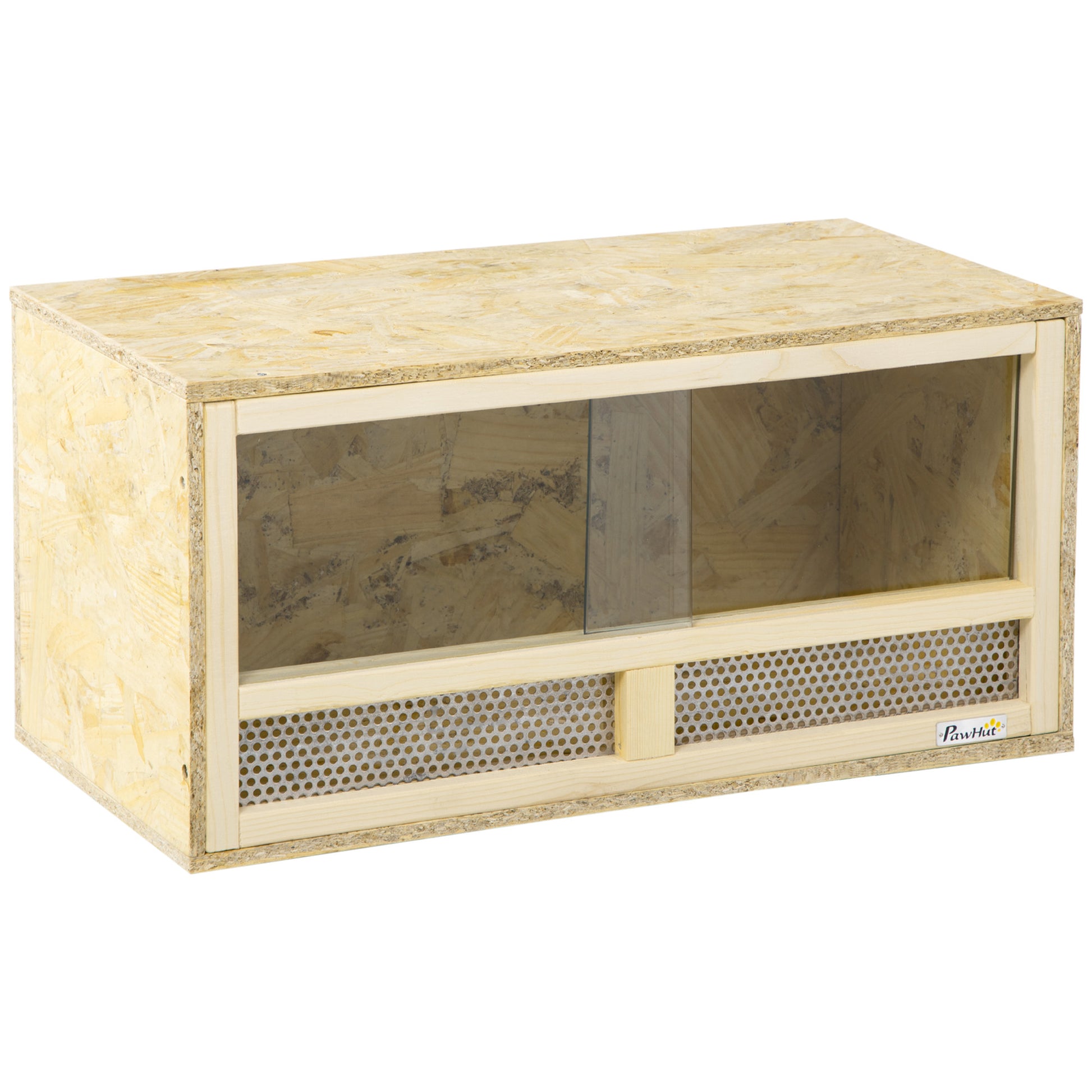 Photo of PawHut Reptile Terrarium Vivarium Habitat w/ Transparent Sliding Doors, Breathable Mesh, for Lizards, Horned Frogs, Snakes and Chameleons, 60 x 29.5 x 29.5cm in 29.5cm colour on a white background