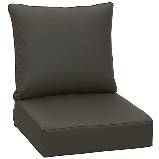 Photo of Outsunny Outdoor Seat and Back Cushion Set Patio Deep Seating Chair Replacement Cushion in Cushion colour on a white background
