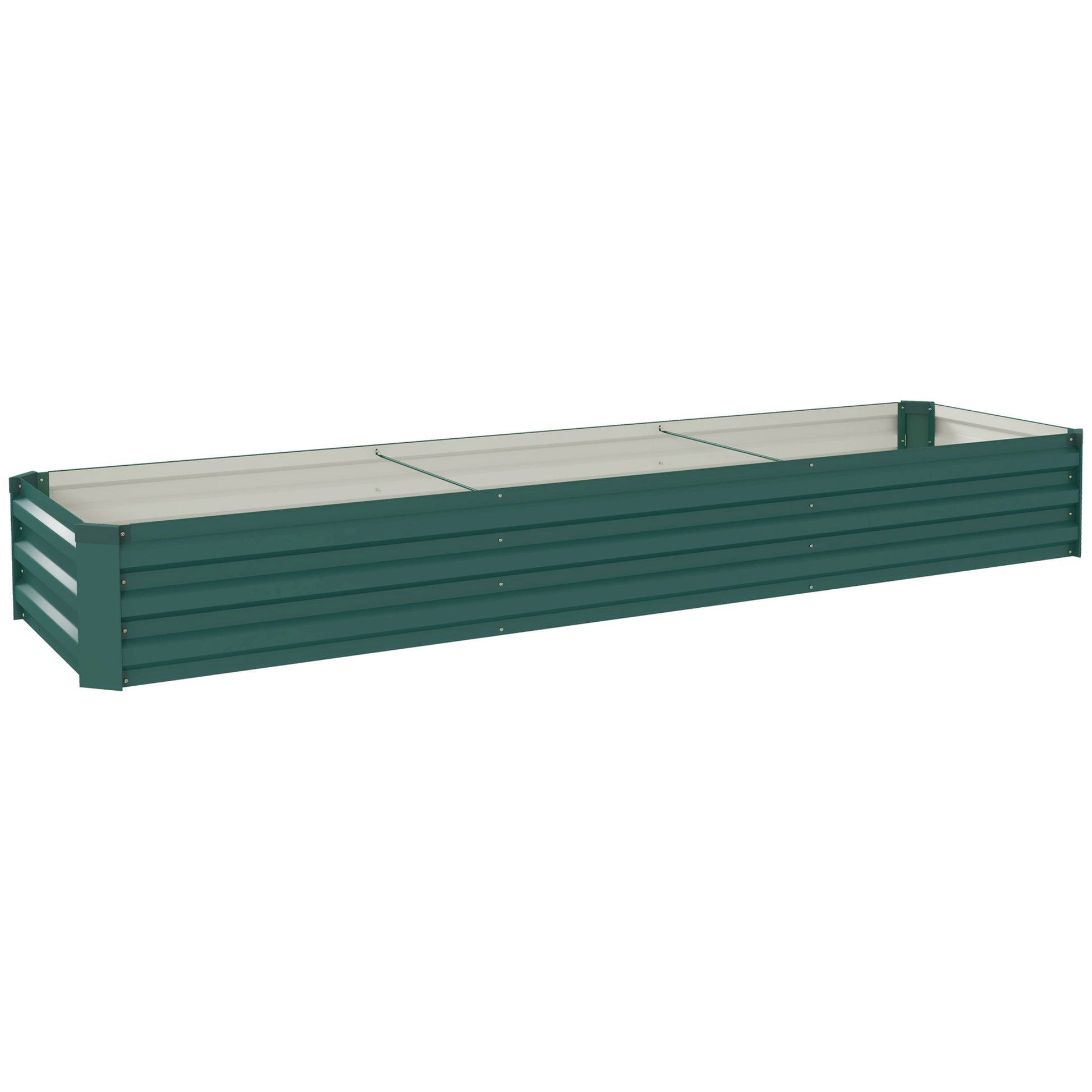 Photo of Outsunny 60 x 240cm Galvanised Steel Planter, with Open Bottom in Bottom colour on a white background