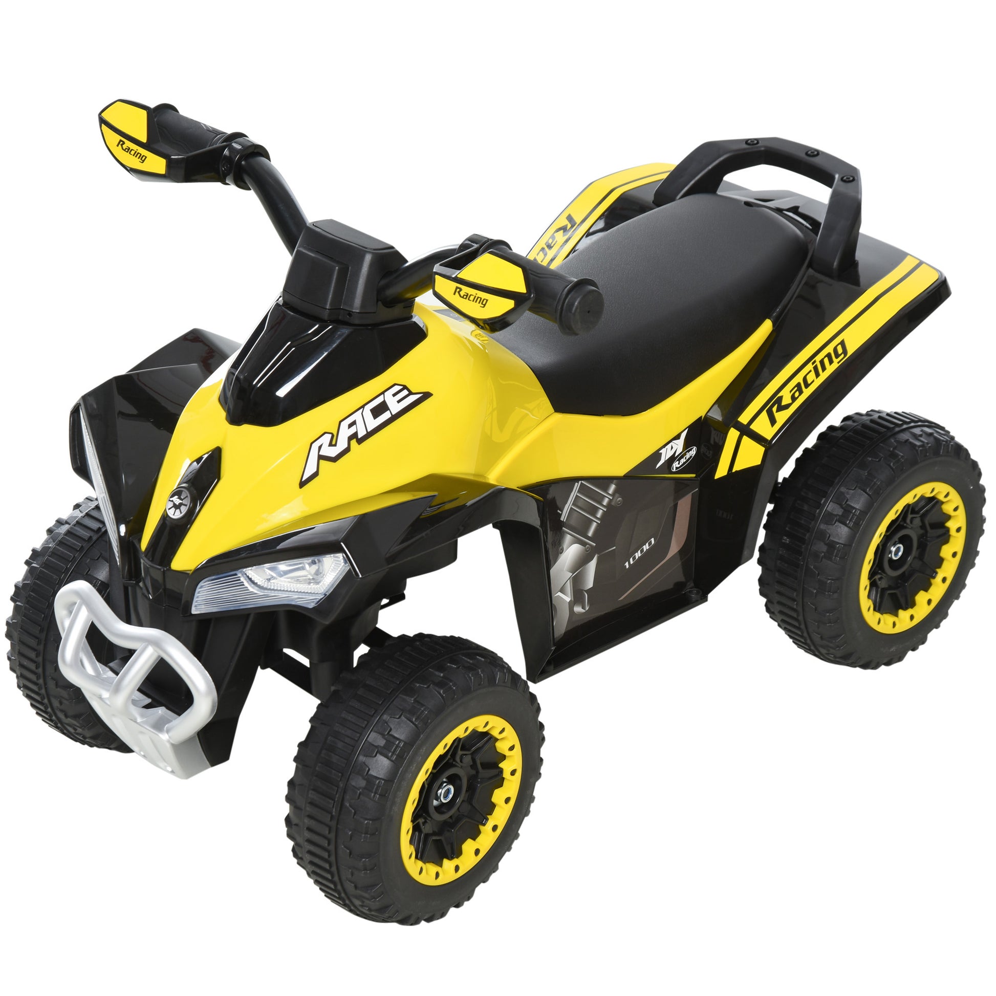 Photo of HOMCOM No Power Ride on Car Toddler Kids Walker Foot To Floor Slider w/ Music Lights for 18 - 36 Months Yellow in Yellow colour on a white background