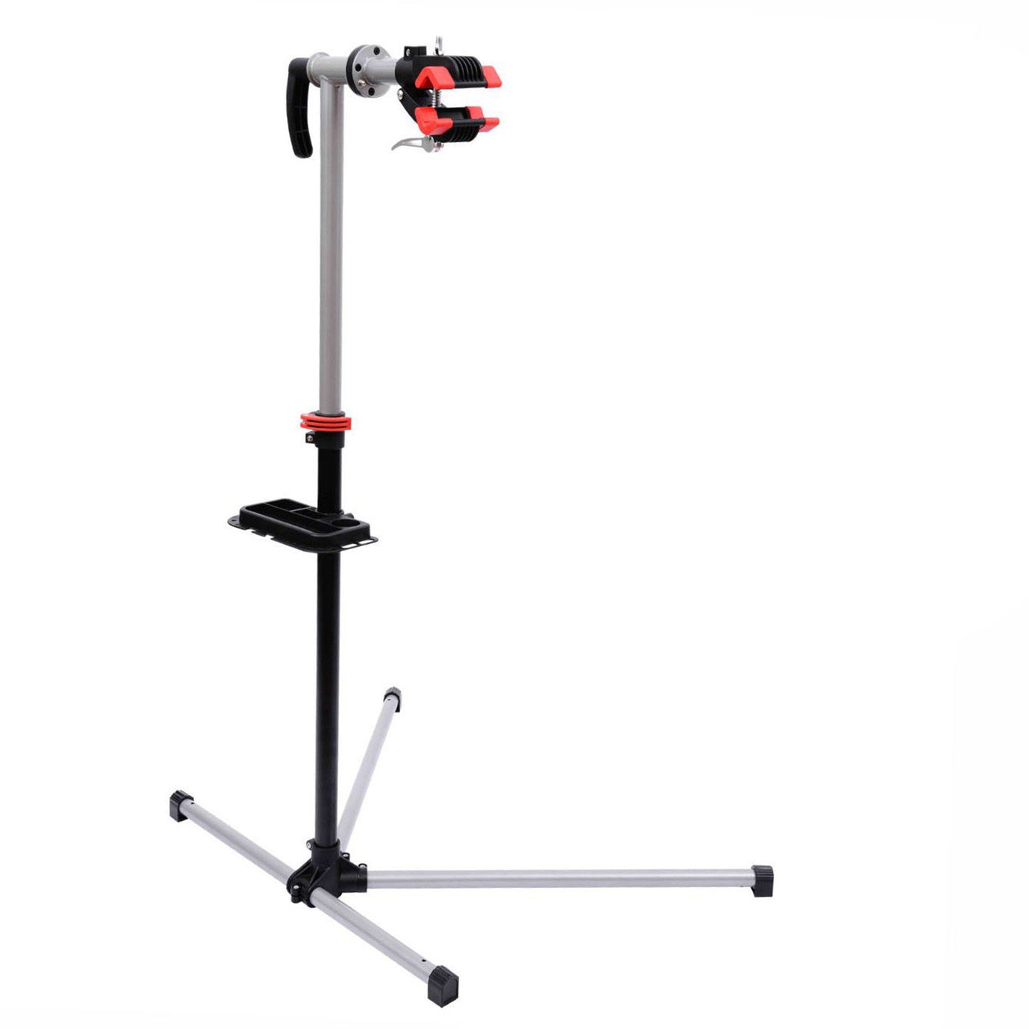Photo of HOMCOM Bike Repair Stand Workstation, Bicycle Maintenance Workstand, Height Adjustable, with Tool Tray & 360° Rotating Adjustable Clamp for Home Mechanic Workshop in Workshop colour on a white background