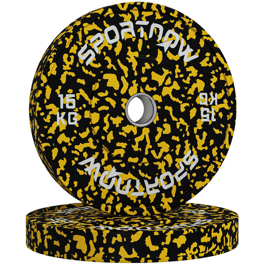 Photo of SPORTNOW Olympic Weight Plates with 5cm Holes, for Weight Lifting, 2 x 15KG in 15KG colour on a white background