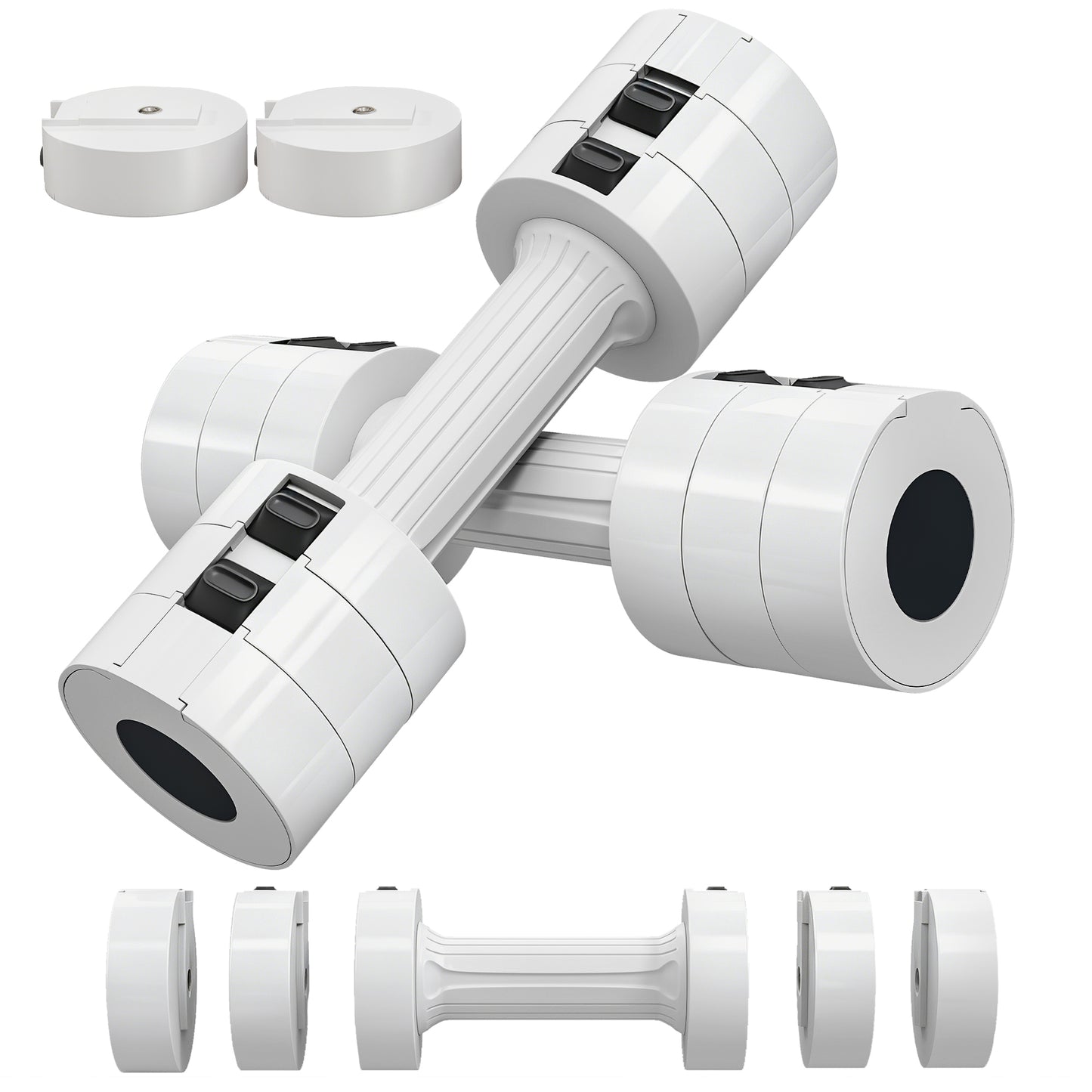 Photo of SPORTNOW Dumbbells Set, Adjustable Weights for Women Men Home Gym Workout, 2.5KG x 2 in 2 colour on a white background