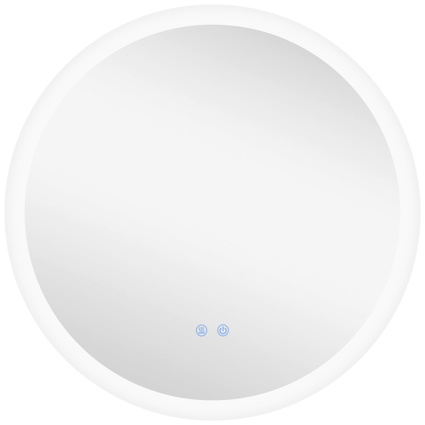 Photo of kleankin Round Bathroom Mirror with LED Lights, Wall-Mounted Dimmable Makeup Mirror with 3 Temperature Colours, Defogging Film, Memory Function, Hardwired, 70 x 70 cm in 70 cm colour on a white background