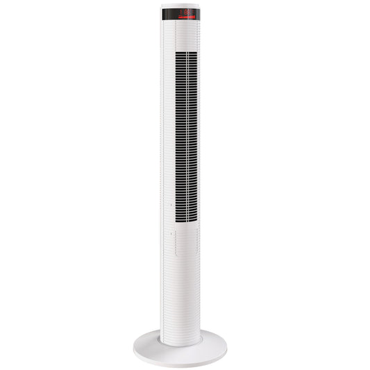 Photo of HOMCOM Oscillating Tower Fan Remote Control 3 Speed Modes Cooling Machine White in White colour on a white background