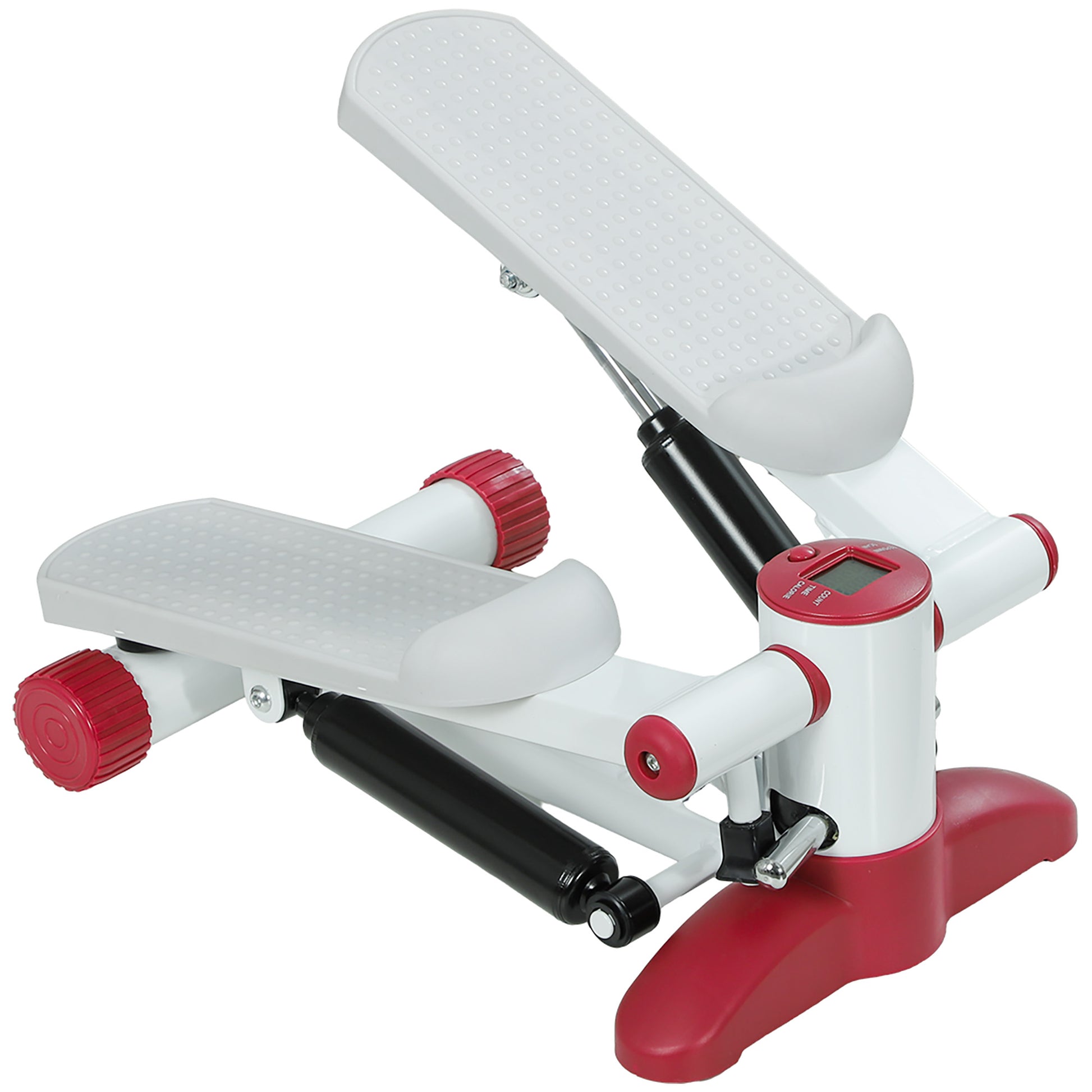 Photo of SPORTNOW Mini Stepper Machine, with LCD Monitor, Non-Slip Pedals, Grey in Grey colour on a white background