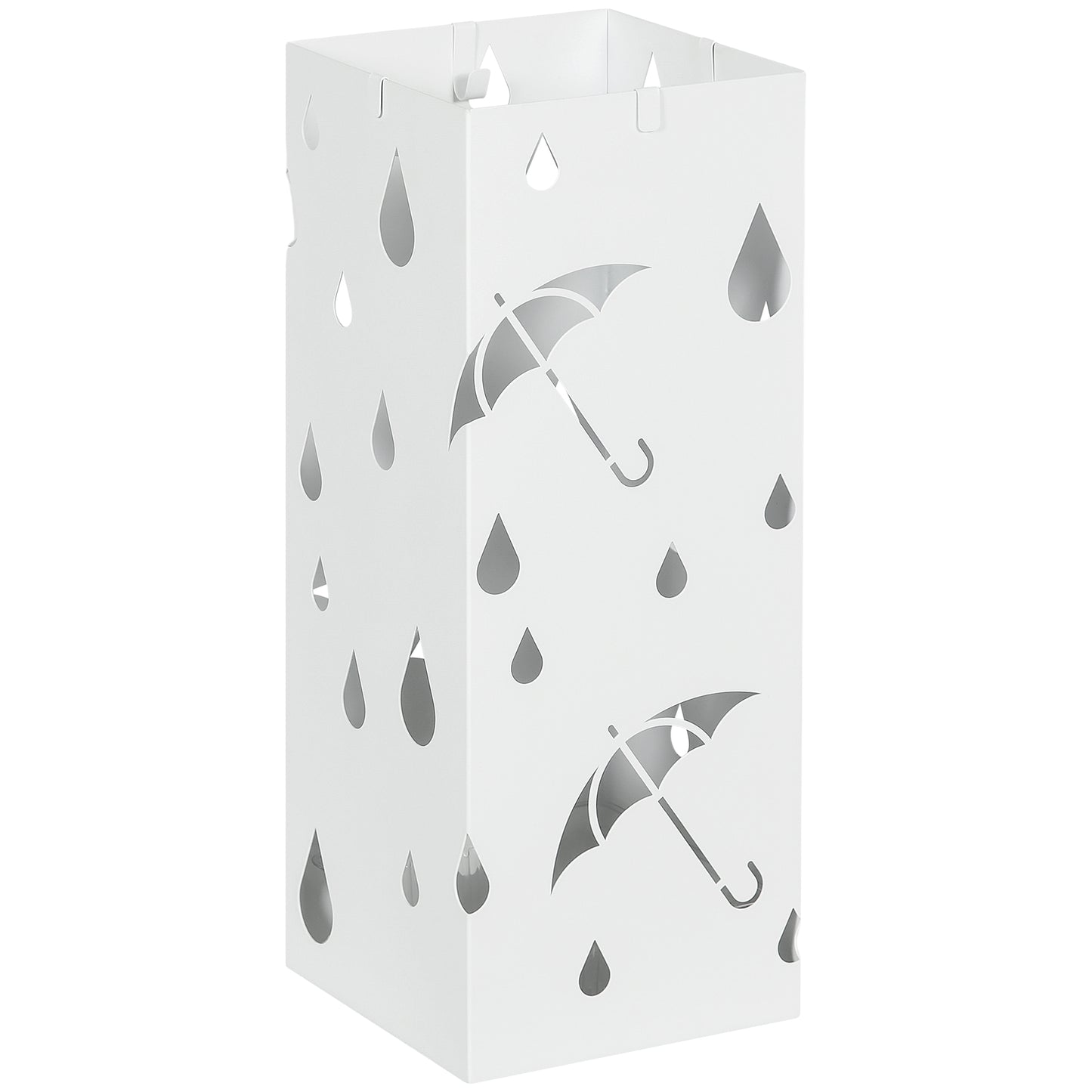 Photo of HOMCOM Six-Umbrella Steel Holder Stand - White in White colour on a white background