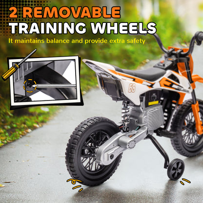 Kids' electric motorcycle rear wheel with removable training wheel