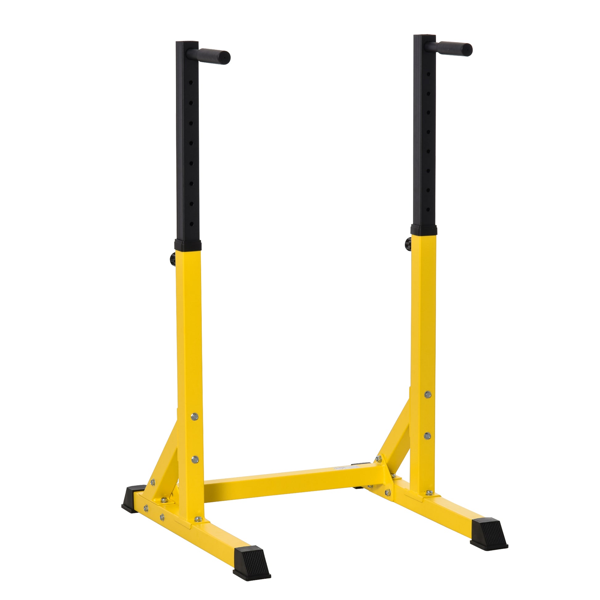 Photo of HOMCOM 83.5L x 71.5W x 126H cm Dip Station Chin Up Parallel Bars Pull Up Power Tower Home Gym Workout Bicep Tricep Fitness Equipment Height Adjustable in Adjustable colour on a white background