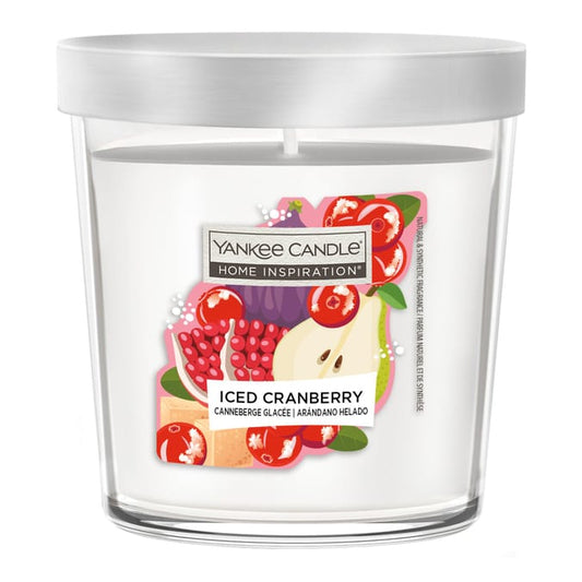 Yankee Candle Iced Cranberry - Gift Set of 2 - Tumbler Glass Jar
