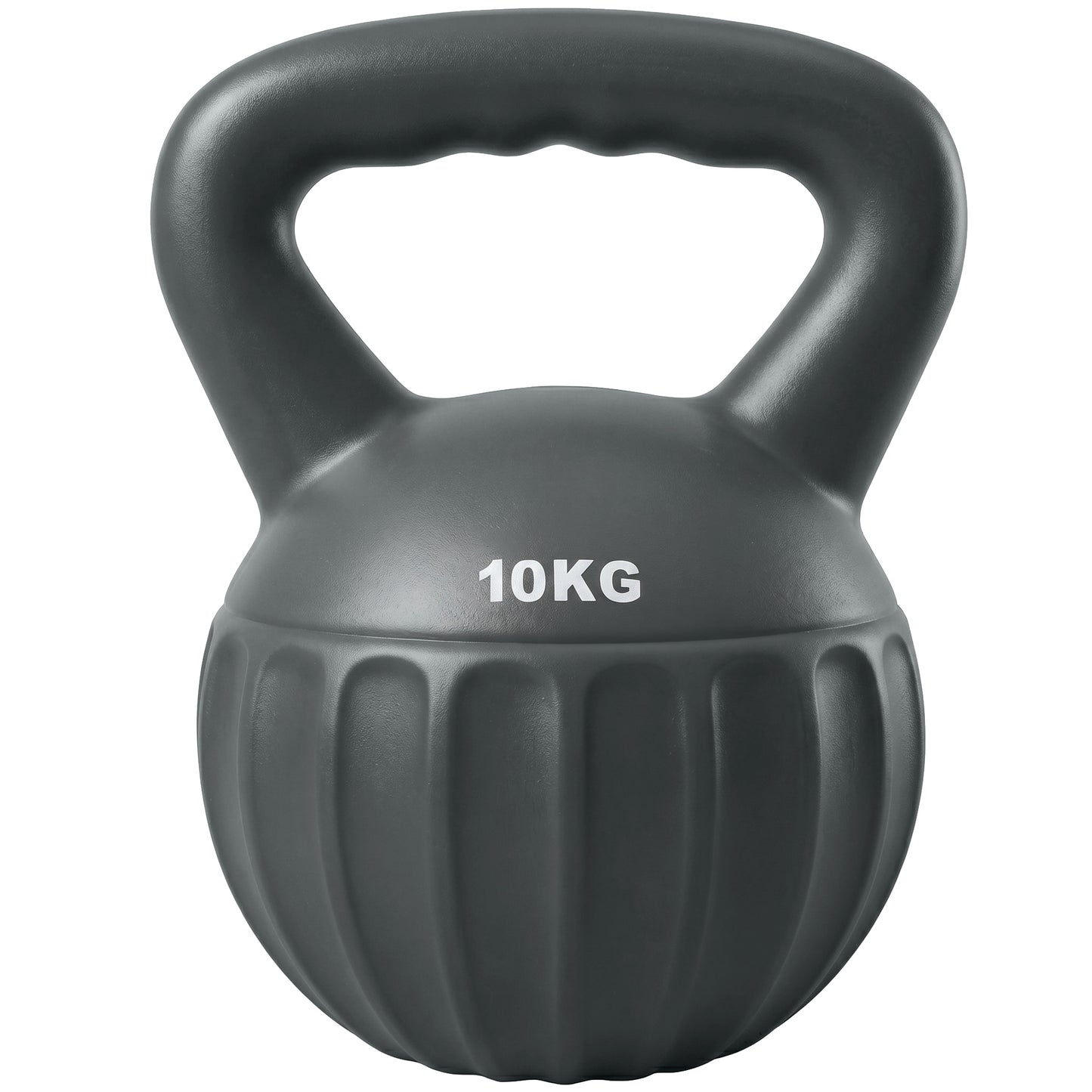 Photo of SPORTNOW Kettlebell for Strength Training Kettle Bell with Non-Slip Handle 10 kg Grey in Grey colour on a white background
