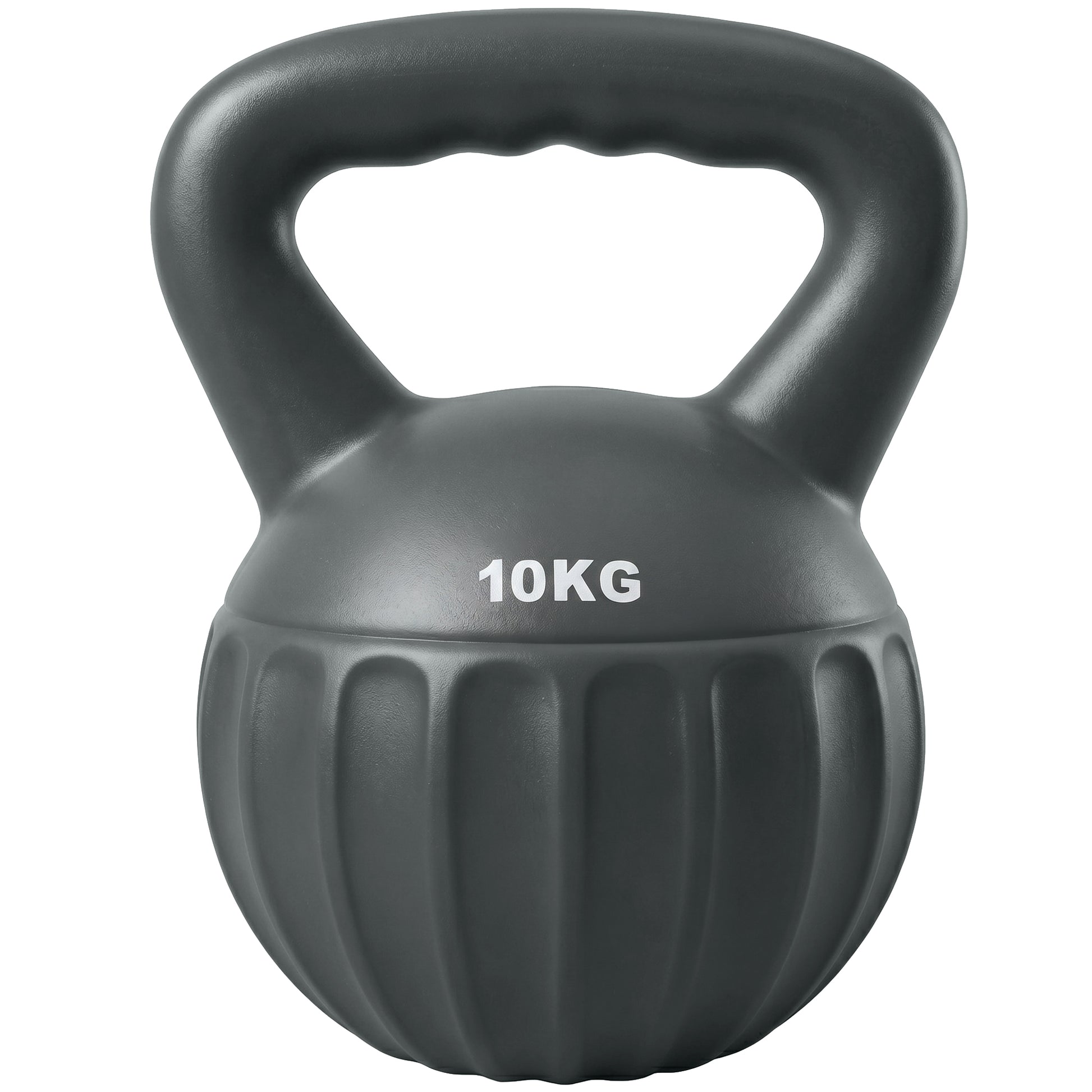 Photo of SPORTNOW Kettlebell for Strength Training Kettle Bell with Non-Slip Handle 10 kg Grey in Grey colour on a white background