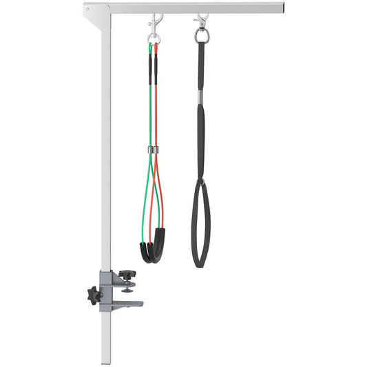 Photo of PawHut Adjustable Pet Grooming Arm, with Clamp, Haunch Holders & Grooming Loop - Sliver-Tone in Sliver-Tone colour on a white background