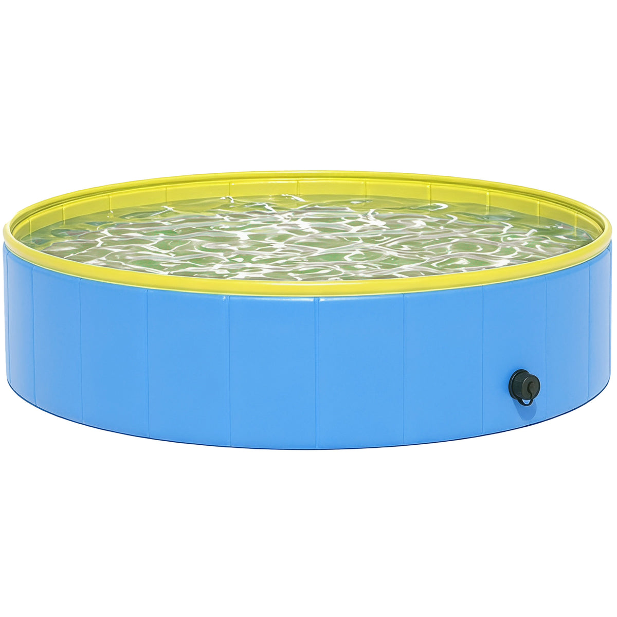 Photo of PawHut Foldable Dog Pool for Puppies and Ducks Dog Paddling Pool Bath Tub, Blue, 120 x 30cm in 30cm colour on a white background